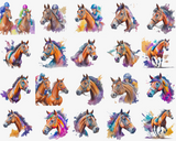30 Watercolor Racehorse Graphics