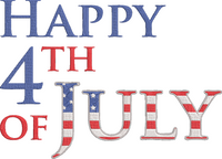 4th of July - Part1 - Happy 4th of July Embroidery Design