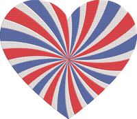 4th of July - Part1 - Heart 2 Embroidery Design