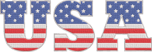 4th of July - Part1 - USA Embroidery Design