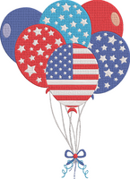 4th of July - Part1 - balloons Embroidery Design