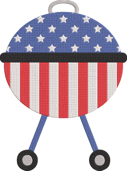 4th of July - Part2 - barbecue 1 Embroidery Design