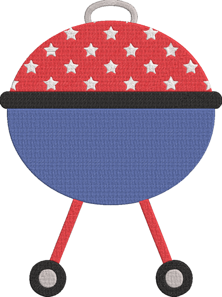 4th of July - Part1 - barbecue 2 Embroidery Design