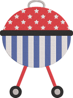 4th of July - Part2 - barbecue 3 Embroidery Design