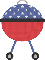 4th of July - Part1 - barbecue 4 Embroidery Design