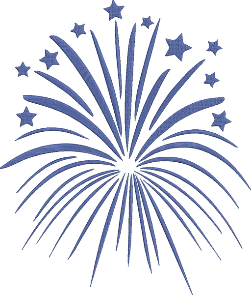 4th of July - Part1 - fireworks 2 Embroidery Design