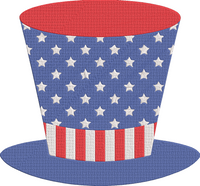 4th of July - Part2 - hat 1 Embroidery Design