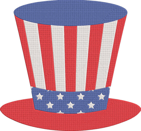 4th of July - Part2 - hat 3 Embroidery Design