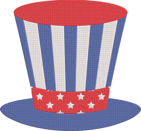4th of July - Part1 - hat 4 Embroidery Design