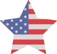 4th of July - Part2 - star 1 Embroidery Design