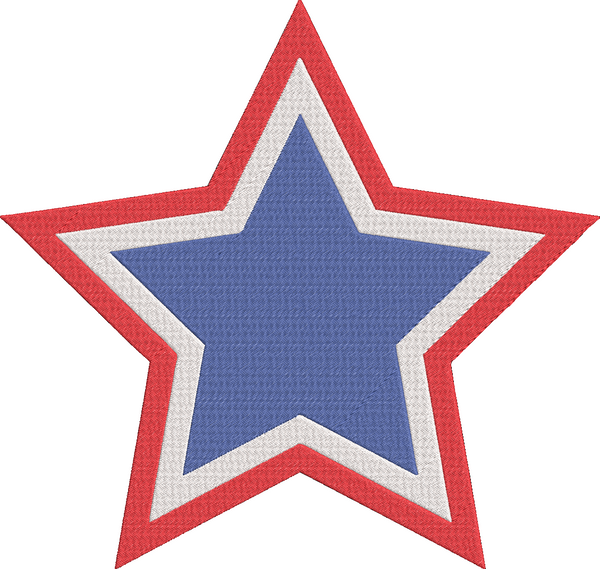 4th of July - Part1 - star 2 Embroidery Design