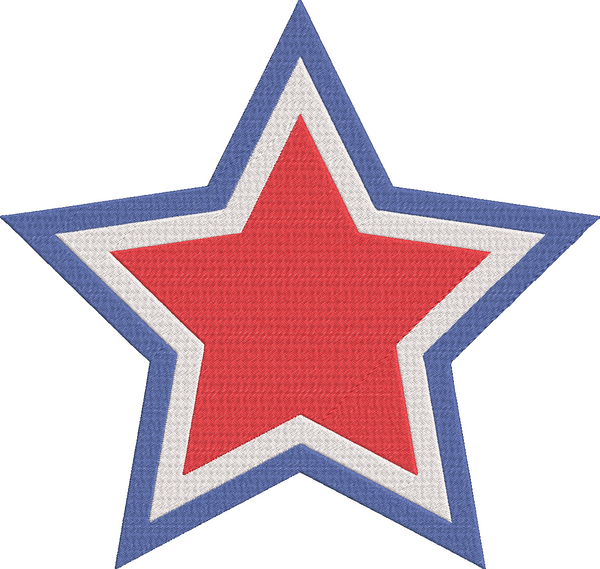 4th of July - Part2 - star 5 Embroidery Design