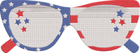 4th of July - Part1 - sunglasses 1 Embroidery Design