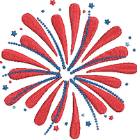 4th of July BBQ - Fireworks2 Embroidery Design