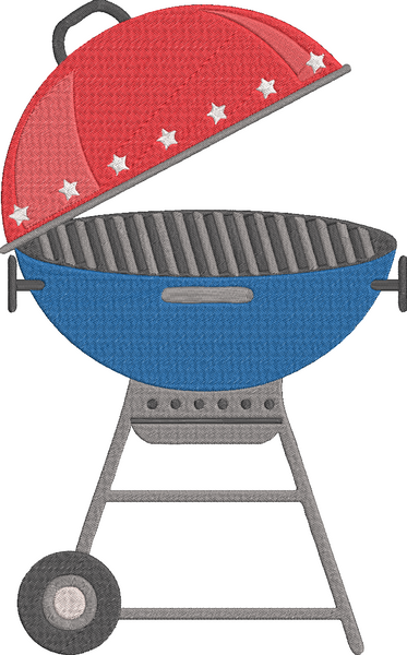 4th of July BBQ - Grill Embroidery Design