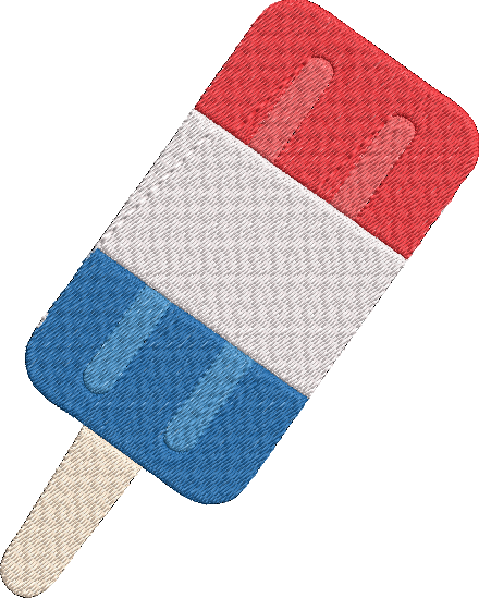4th of July BBQ - Popsicle Embroidery Design