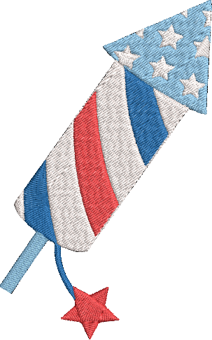 4th of July BBQ - Rocket1 Embroidery Design