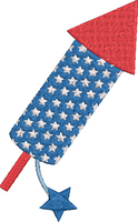 4th of July BBQ - Rocket3 Embroidery Design