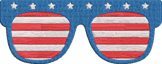 4th of July BBQ - Shades Embroidery Design
