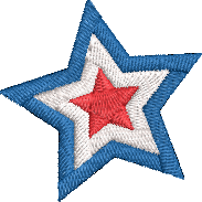 4th of July BBQ - Star1 Embroidery Design