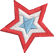 4th of July BBQ - Star2 Embroidery Design