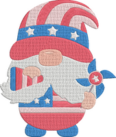 4th of July Gnomes - America-1 Embroidery Design