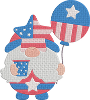 4th of July Gnomes - America-9 Embroidery Design
