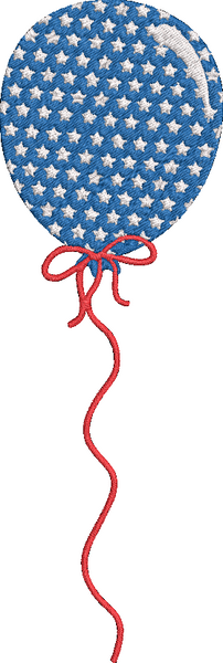 4th of July Iconic - Balloon2 Embroidery Design
