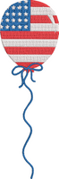 4th of July Iconic - Balloon Embroidery Design