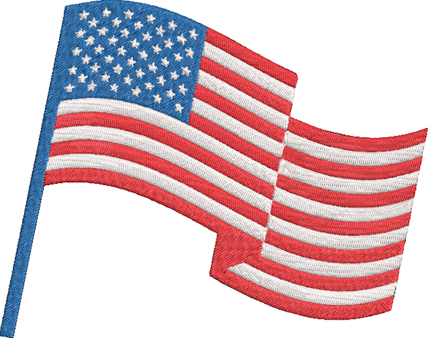 4th of July Iconic - Flag1 Embroidery Design
