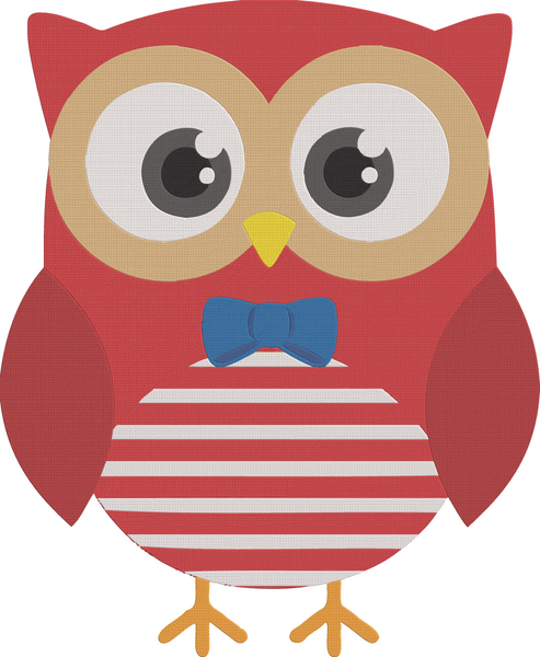 4th of July Owls - owl10 Embroidery Design