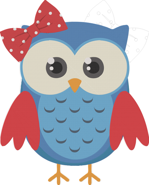 4th of July Owls - owl13 Embroidery Design
