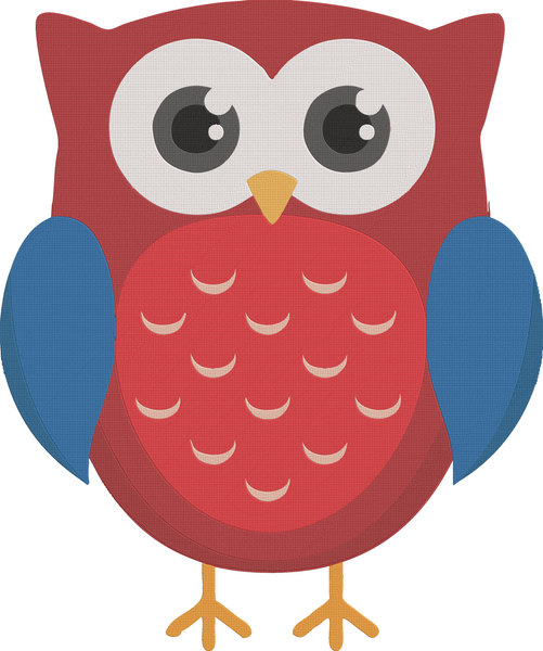 4th of July Owls - owl15 Embroidery Design