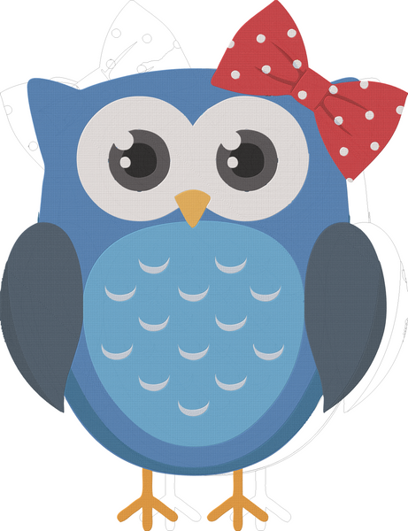 4th of July Owls - owl6 Embroidery Design