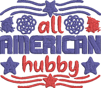 4th of July Word Art - 1 Embroidery Design