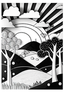 Abstract Landscape Coloring Pages Vol 2 - 8 Coloring Page