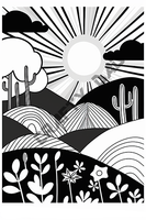 Abstract Landscape Coloring Pages Vol 3 - 9 Coloring Page