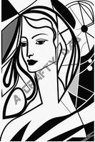 Abstract Portrait Coloring Pages Vol 1 - 9 Coloring Page