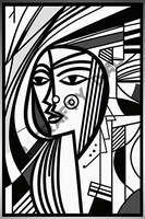Abstract Portrait Coloring Pages Vol 3 - 10 Coloring Page