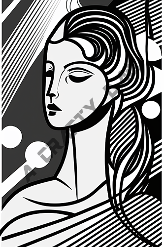 Abstract Portrait Coloring Pages Vol 3 - 7 Coloring Page