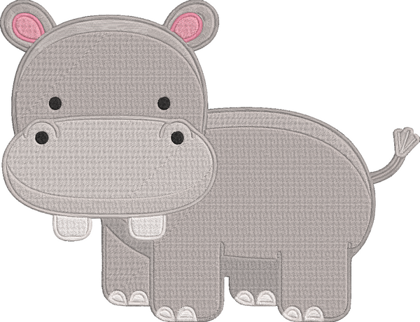 African Safari - Hippopotamus Embroidery Design
