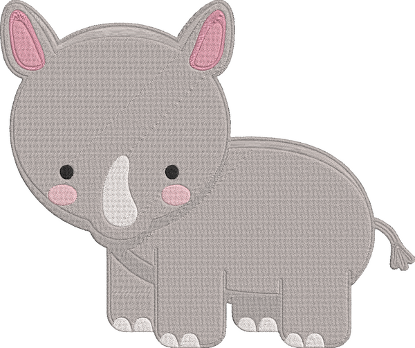 African Safari - Rhinoceros Embroidery Design