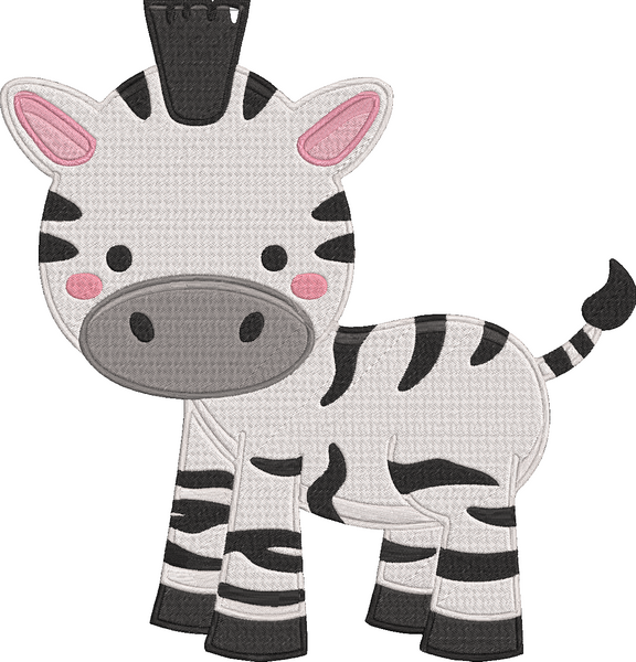 African Safari - Zebra Embroidery Design