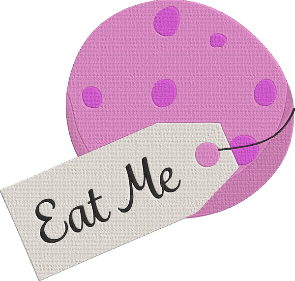 Alice in Wonderland - Eat Me Embroidery Design