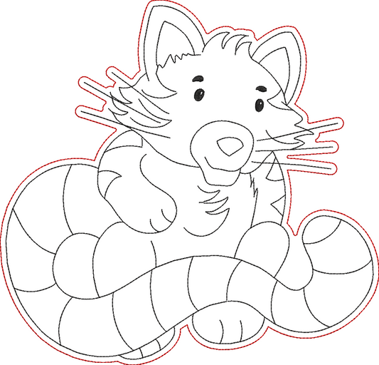 Alice in Wonderland Coloring Dolls - Cheshire Cat Embroidery Design