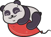 Animal Balloon - Panda Embroidery Design