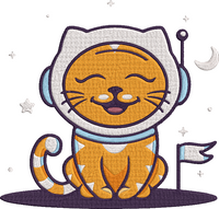 Animal Cat Set - Cat Space Embroidery Design