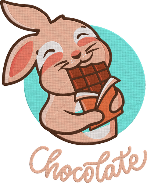 Animal Chocolate - Bunny Embroidery Design