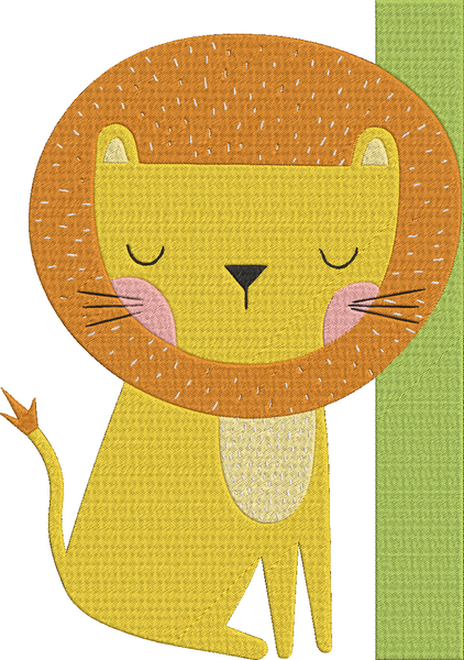 Animal Alphabet Lowercase - Lion lowercase Embroidery Design