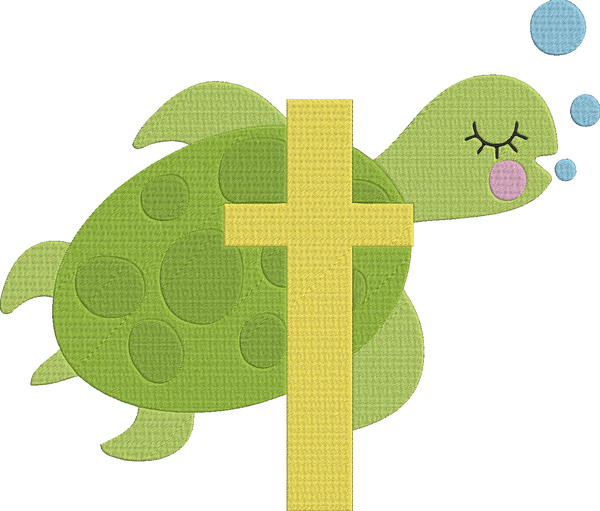 Animal Alphabet Lowercase - Turtle lowercase Embroidery Design